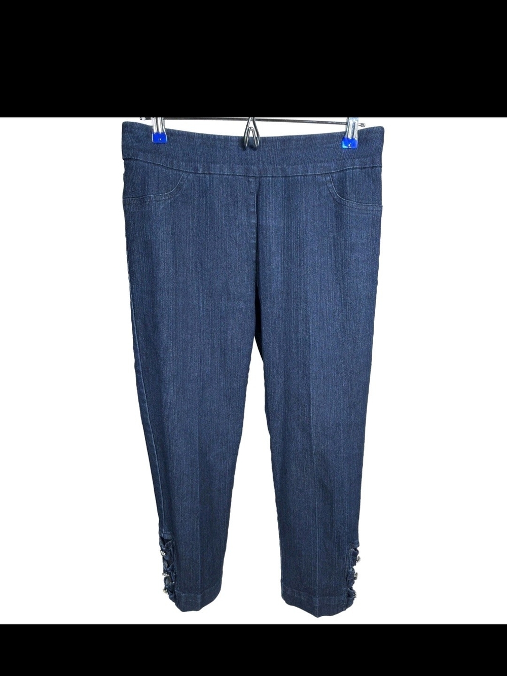 Soft Surroundings Tummy Slimming Pull On Crop Jeans 1X